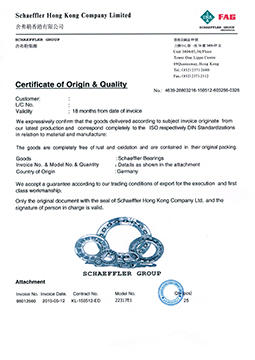 FAG Certificate of Origin