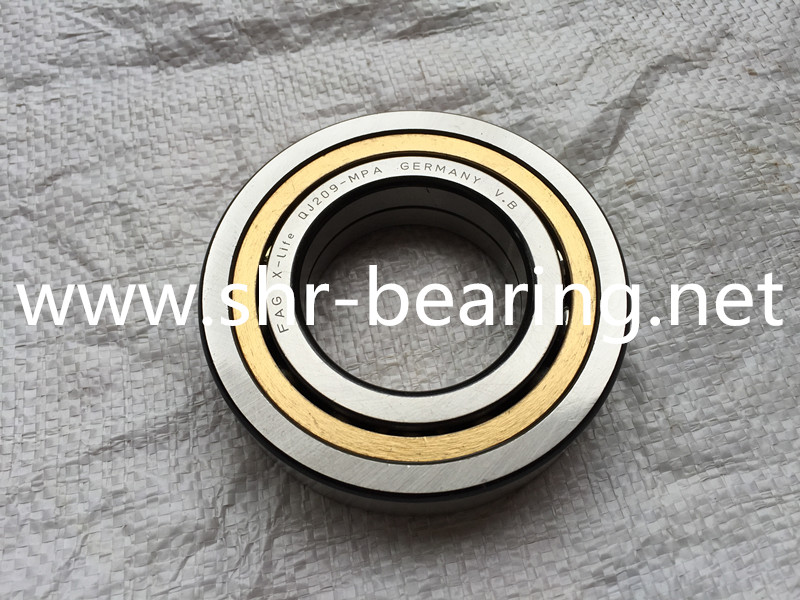 FAG QJ209MPA.C3 Angular Contact Ball Bearing, Single Row Four point contact bearings